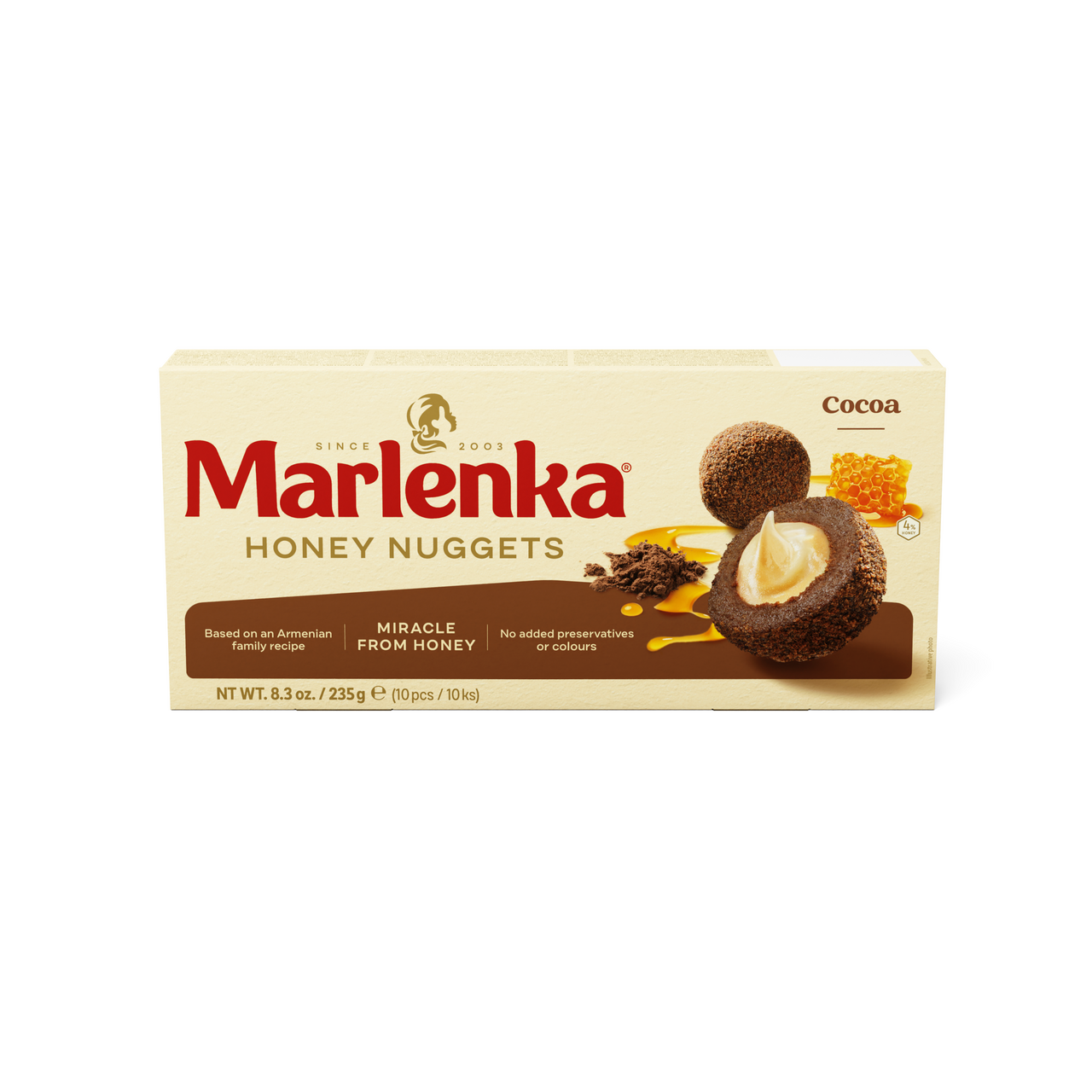 MARLENKA Medové guličky s kakaom 235 g