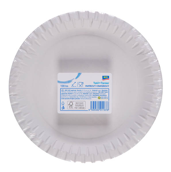 aro Tanier papierový 23 cm 100 ks