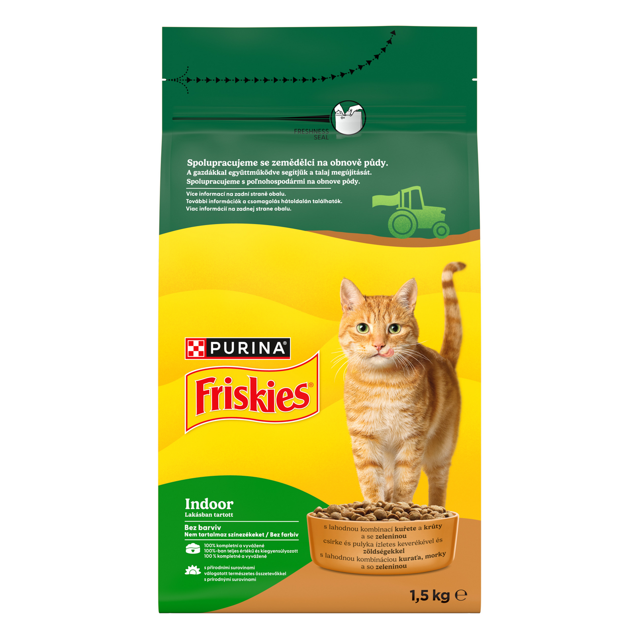 Friskies Indoor granuly pre mačky kura, morka 1,5 kg