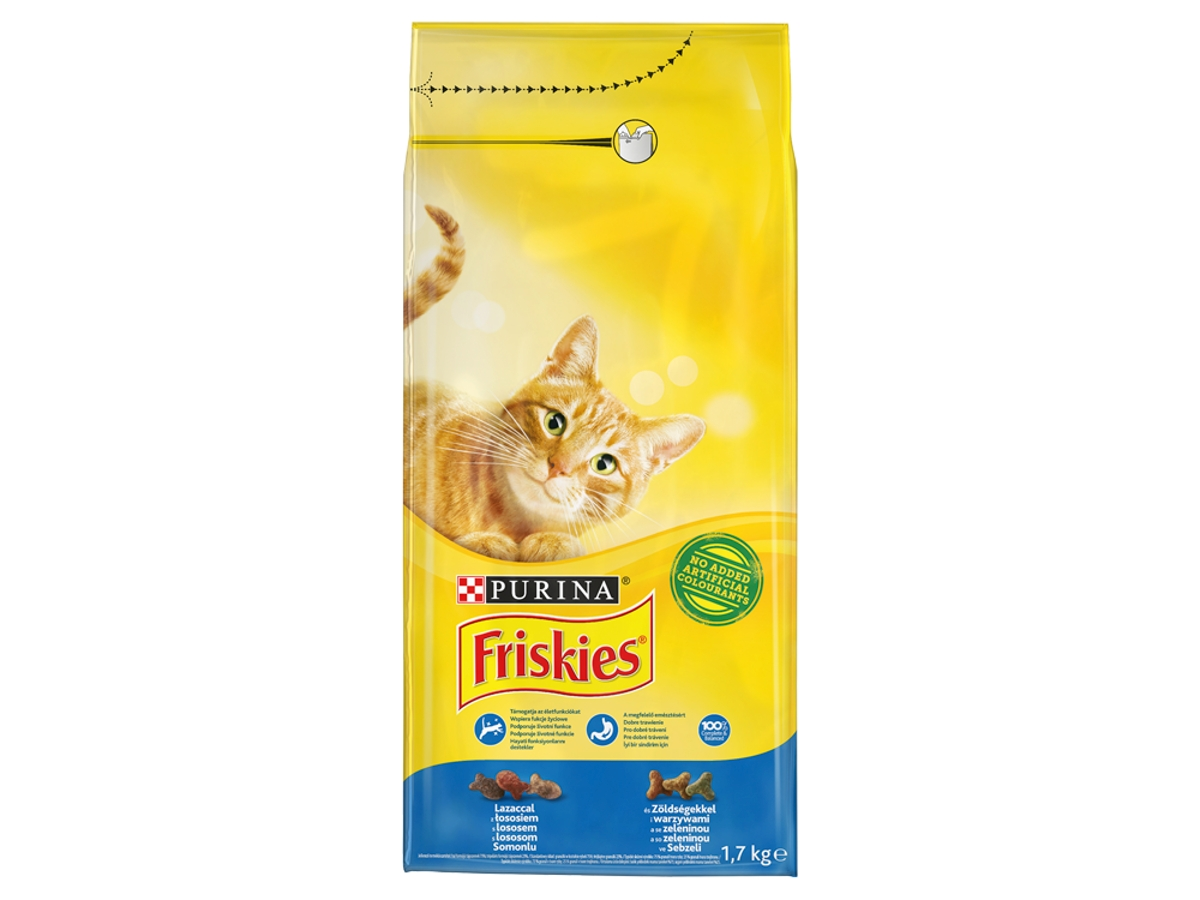 Friskies Adult Granuly s lososom a zeleninou 1,7 kg