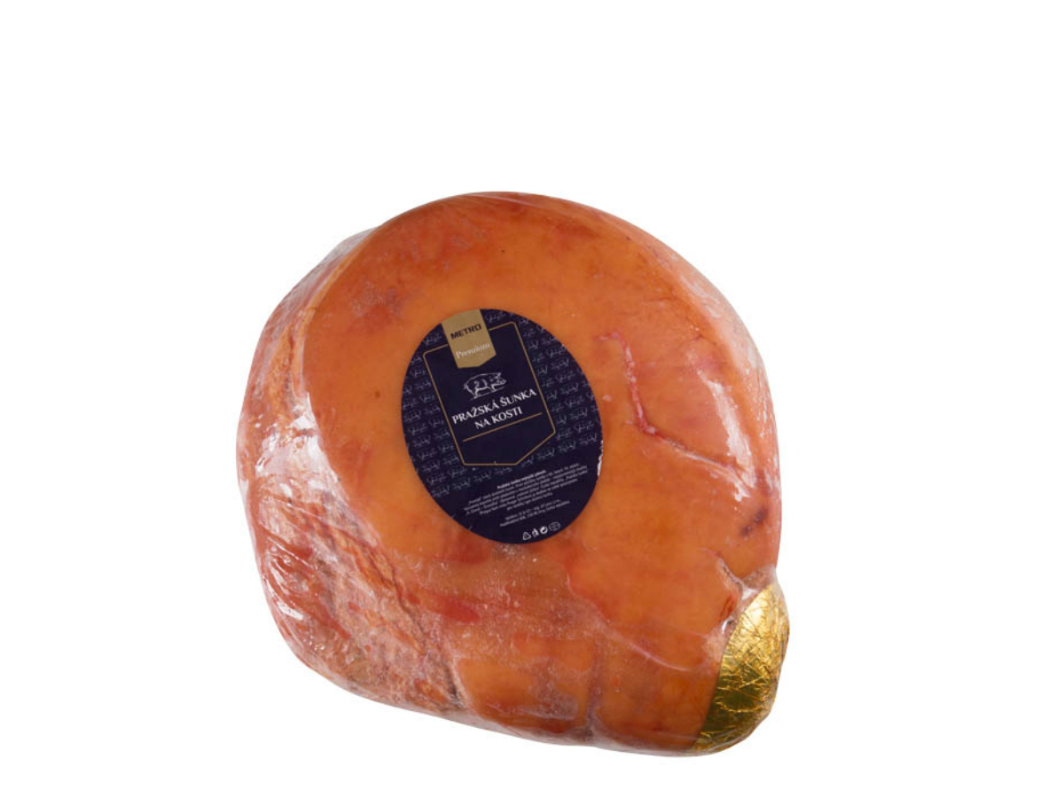METRO Premium Originálna Pražská Šunka s kosťou chlad. váž. cca 10 kg