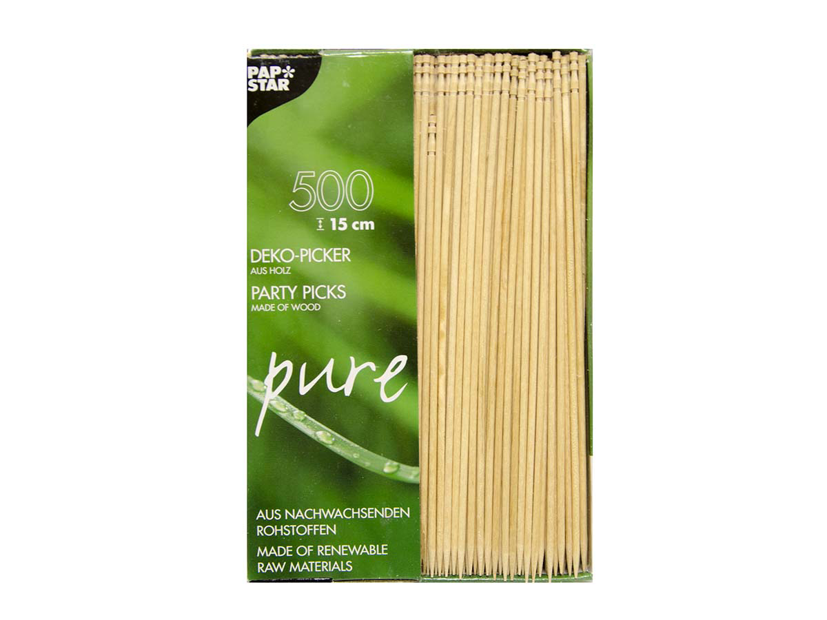 PAPSTAR Špajľa ohnutá pure 15 cm Finger Food 500 ks