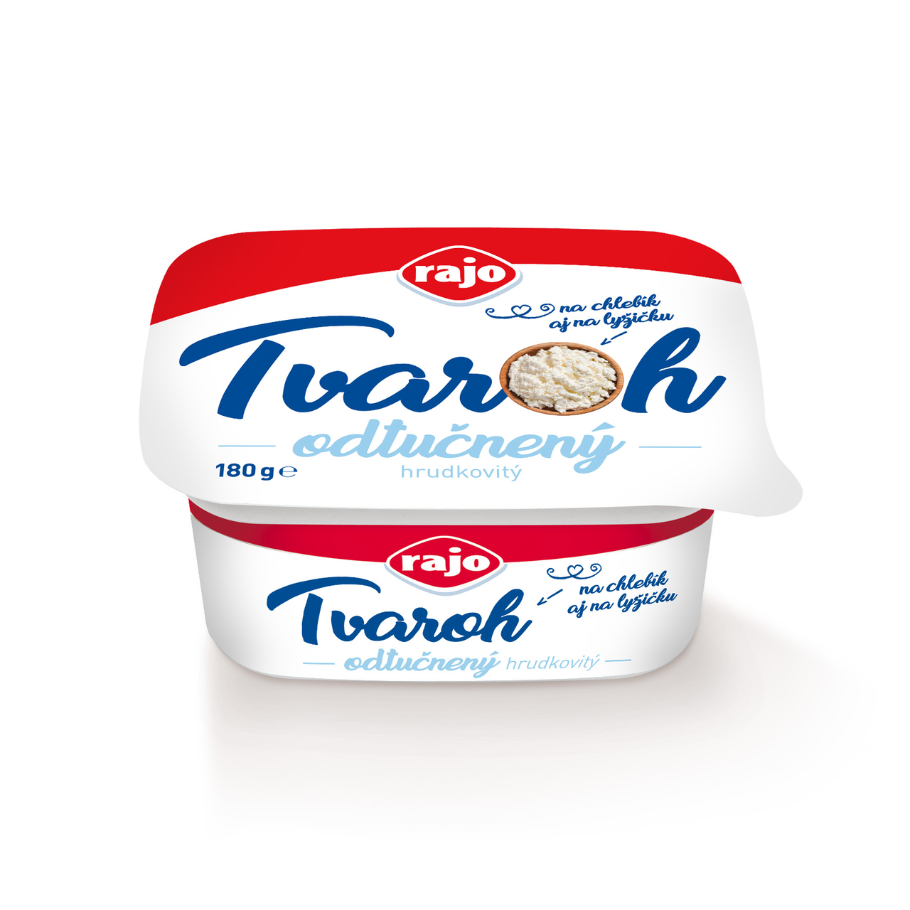 rajo Tvaroh odtučnený hrudkovitý chlad. 9 x 180 g