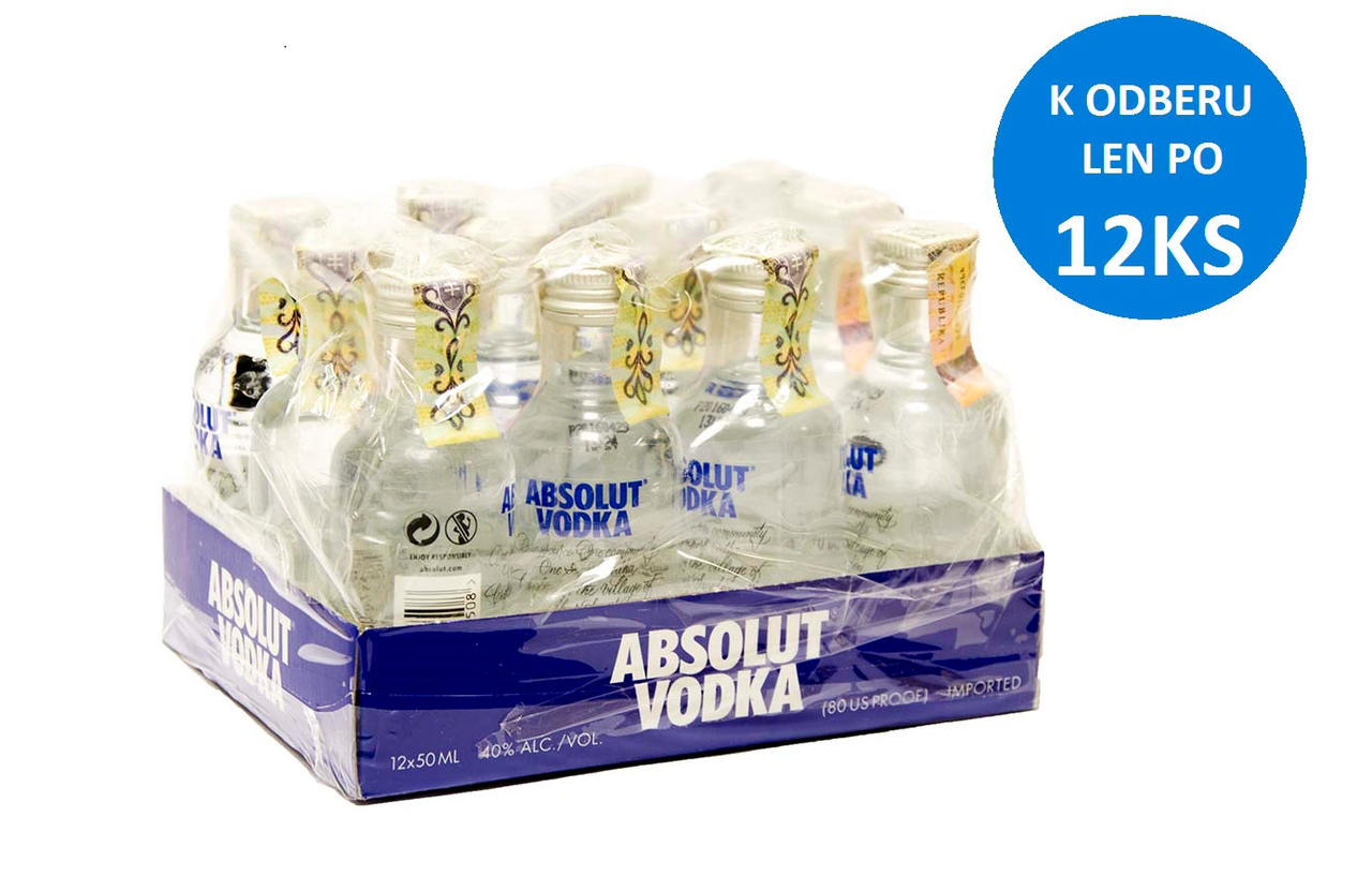 ABSOLUT Vodka 40% 50 ml (min. obj. 12 ks)