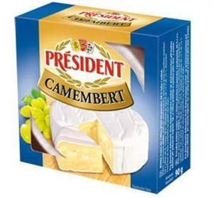 PRÉSIDENT Camembert prírodný syr s bielou plesňou chlad. 5 x 90 g