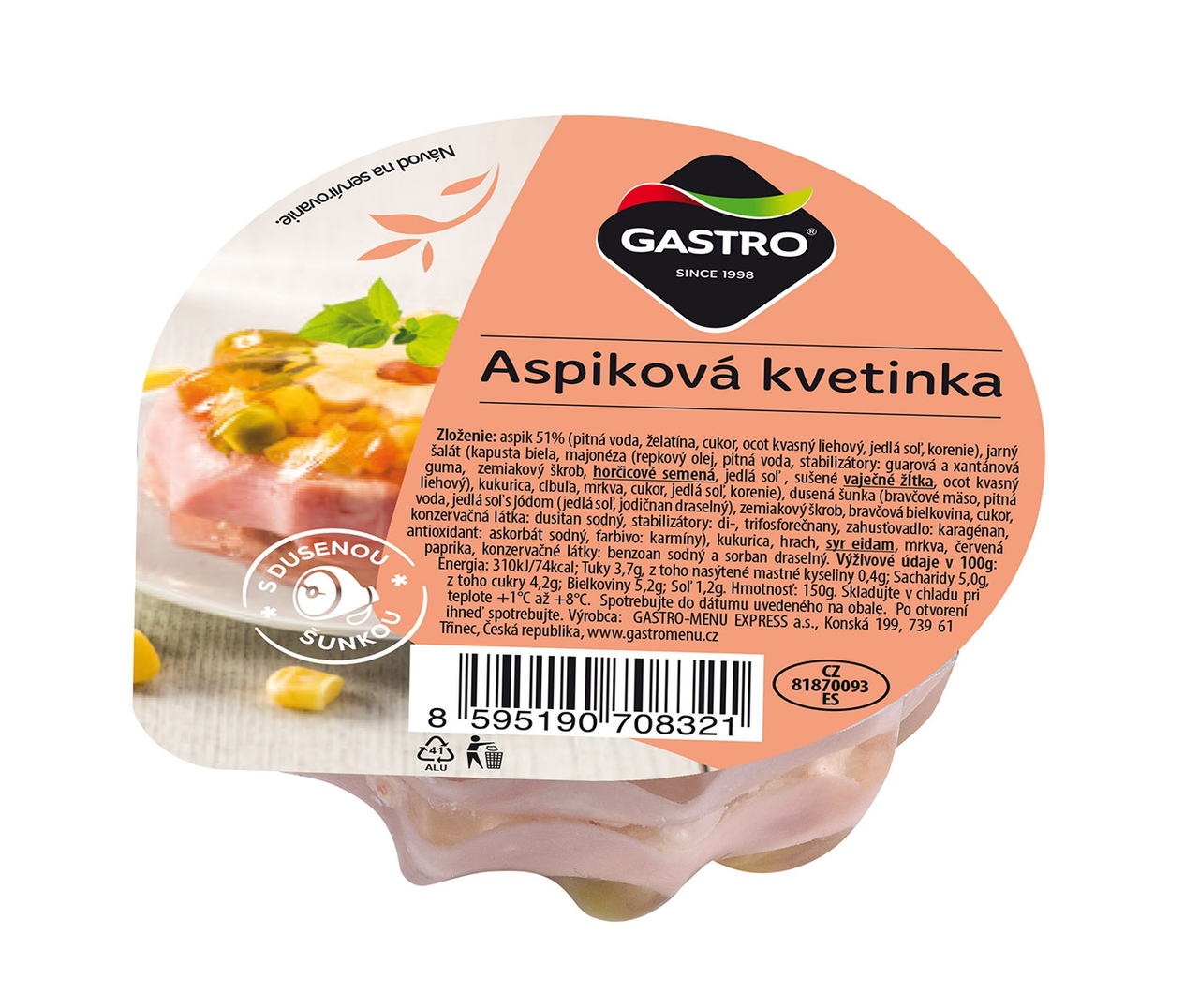 GASTRO Aspiková kvetinka chlad. 3 x 150 g