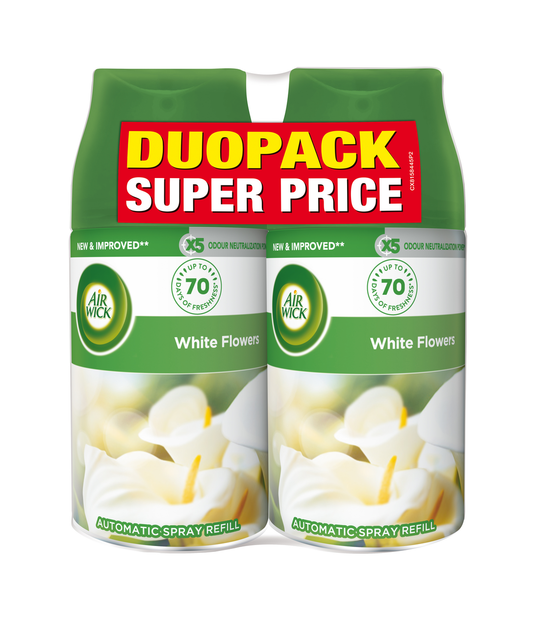 Air Wick Freshmatic Biele kvety frézie náhradná nápln do osviežovača 2 x 250 ml