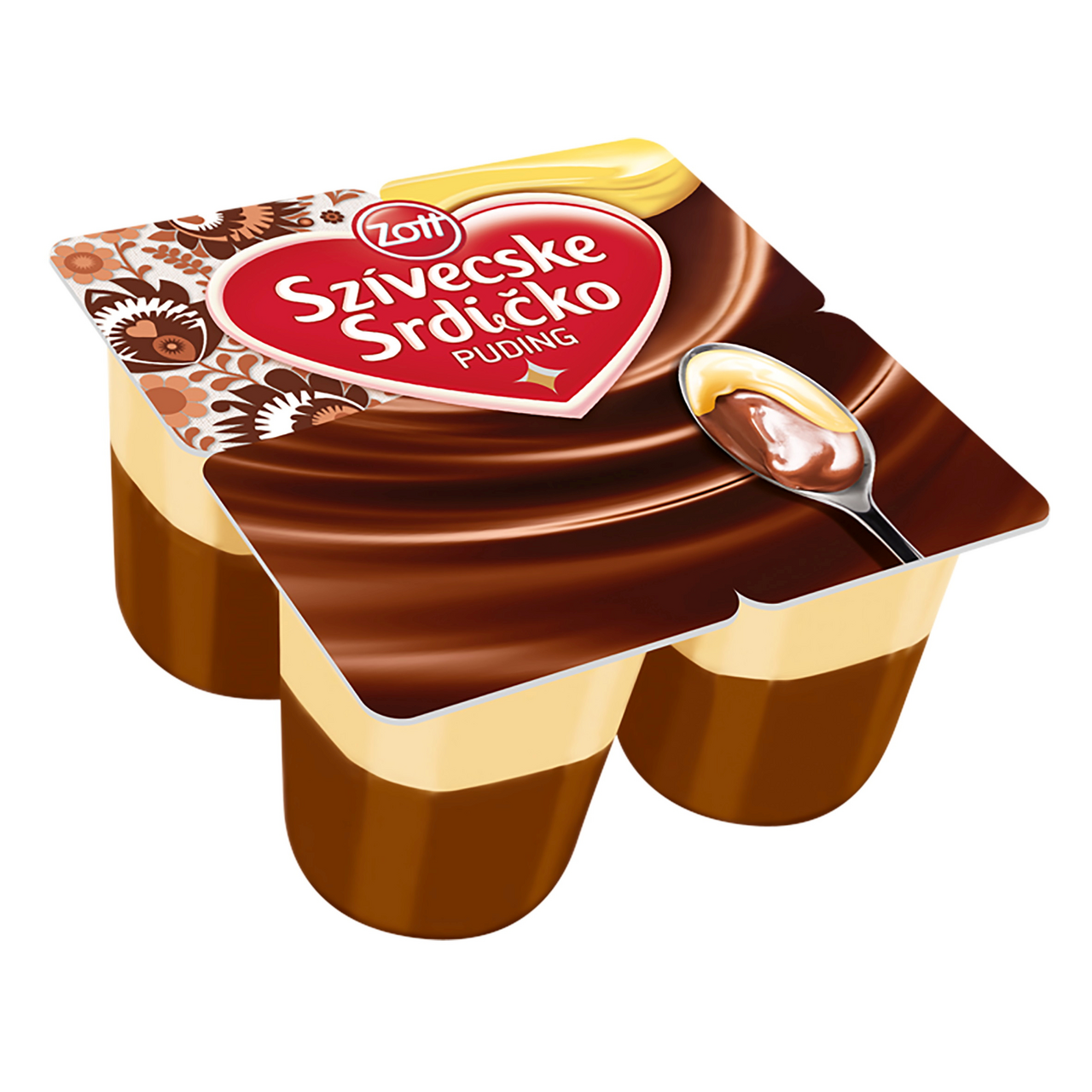 Zott Srdiečko puding čokoládový chlad. 4 x 125 g