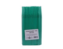 Papierové slamky Flex 6mm/22cm green/ zelené 100ks