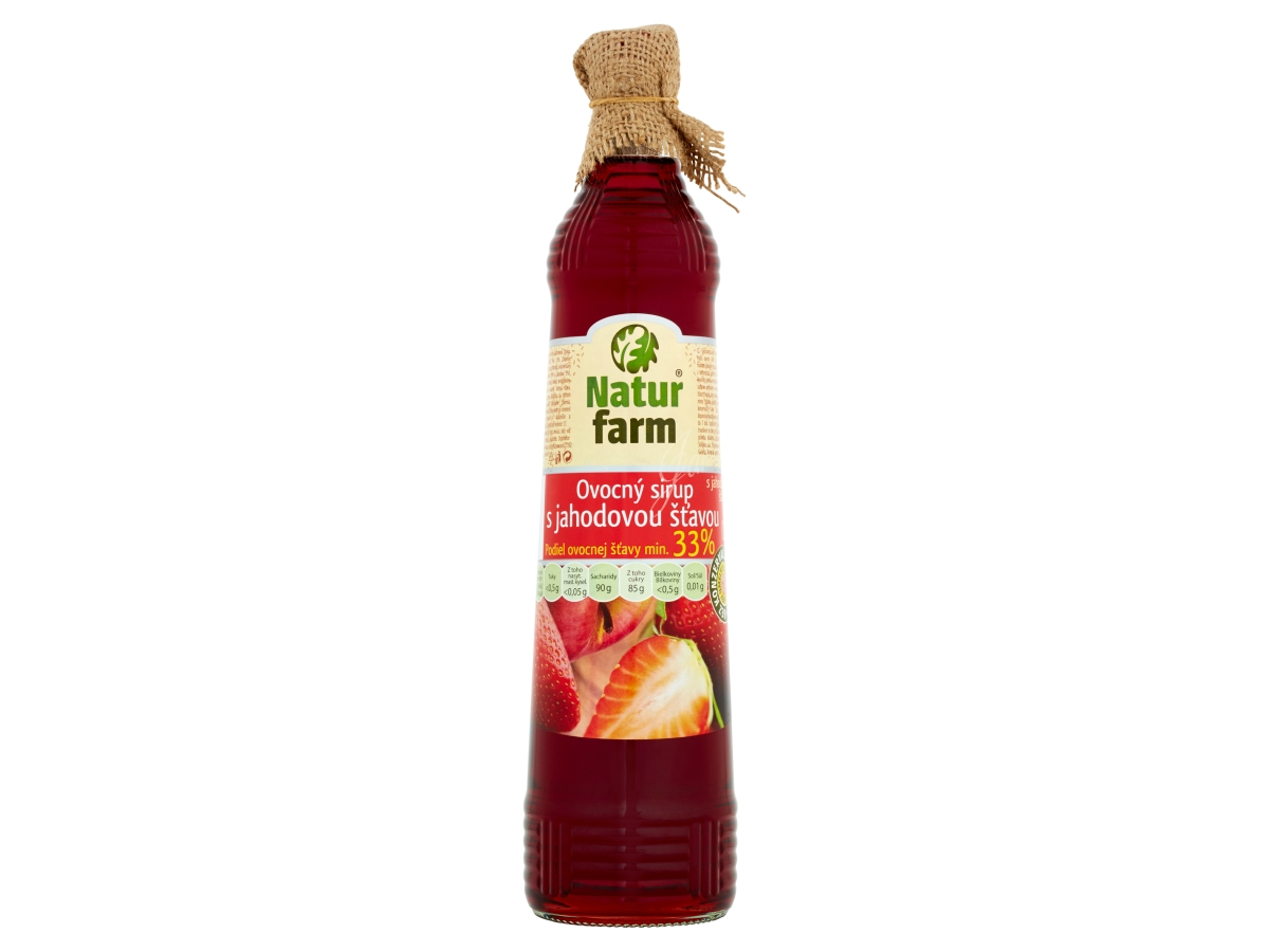 Natur farm Ovocný sirup s jahodovou šťavou 700 ml