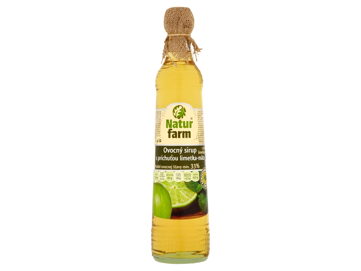Natur farm Ovocný sirup s príchuťou mäta a limetka 6 x 700 ml