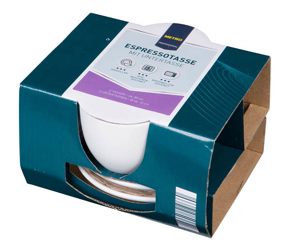 METRO PROFESSIONAL Due Šálka s podšálkou 80 ml 2 ks