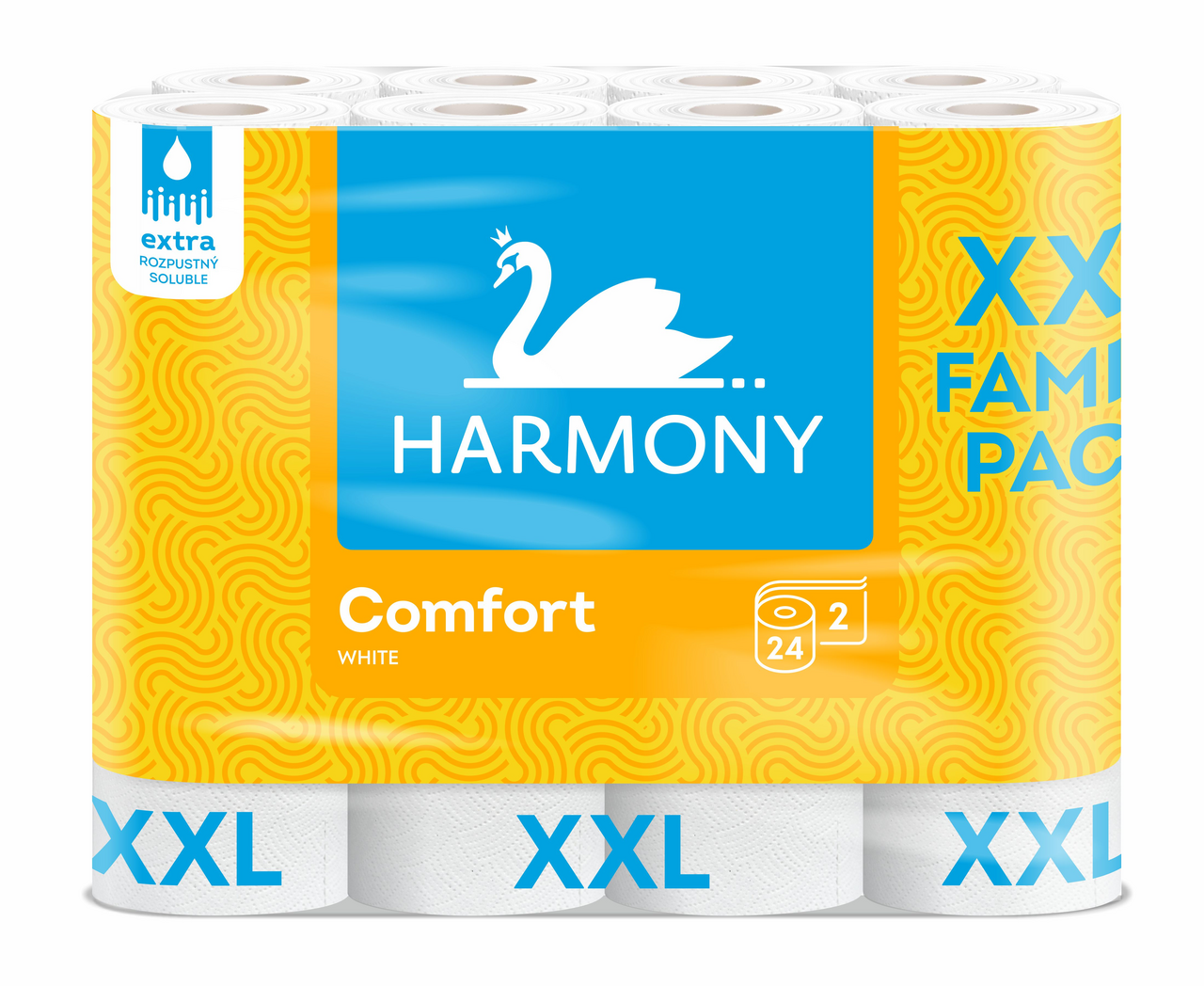 HARMONY Toaletný papier Comfort XXL 2-vrstvový 24 ks