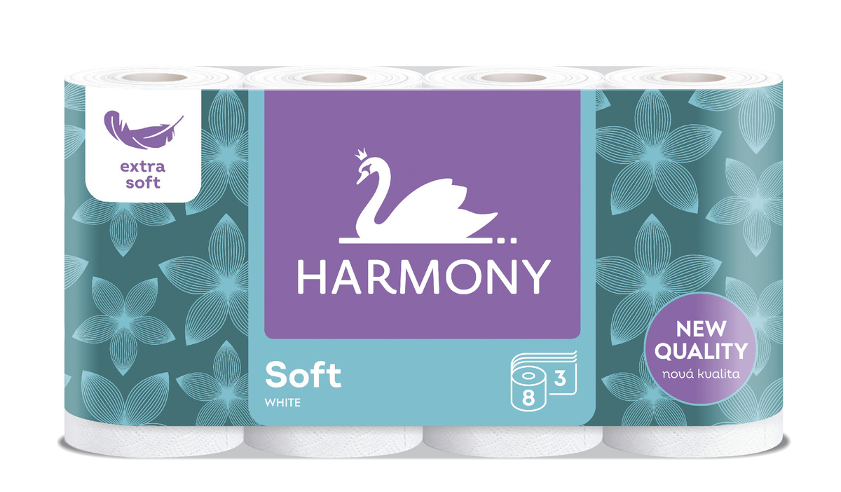 HARMONY Soft toaletný papier 3-vrstvový 8 ks