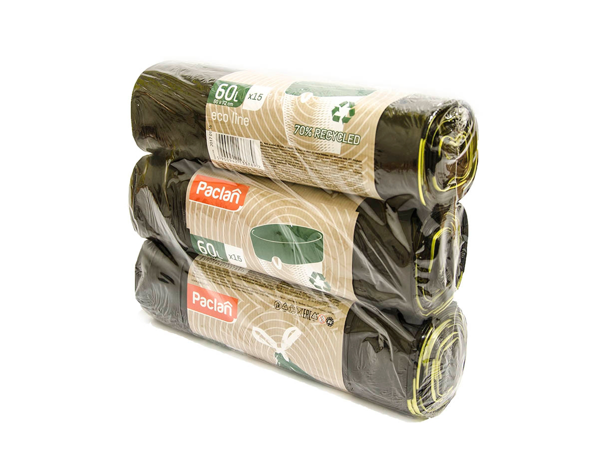 PACLAN Eco line Vrecia na odpad 60 l 3 x 15 ks 