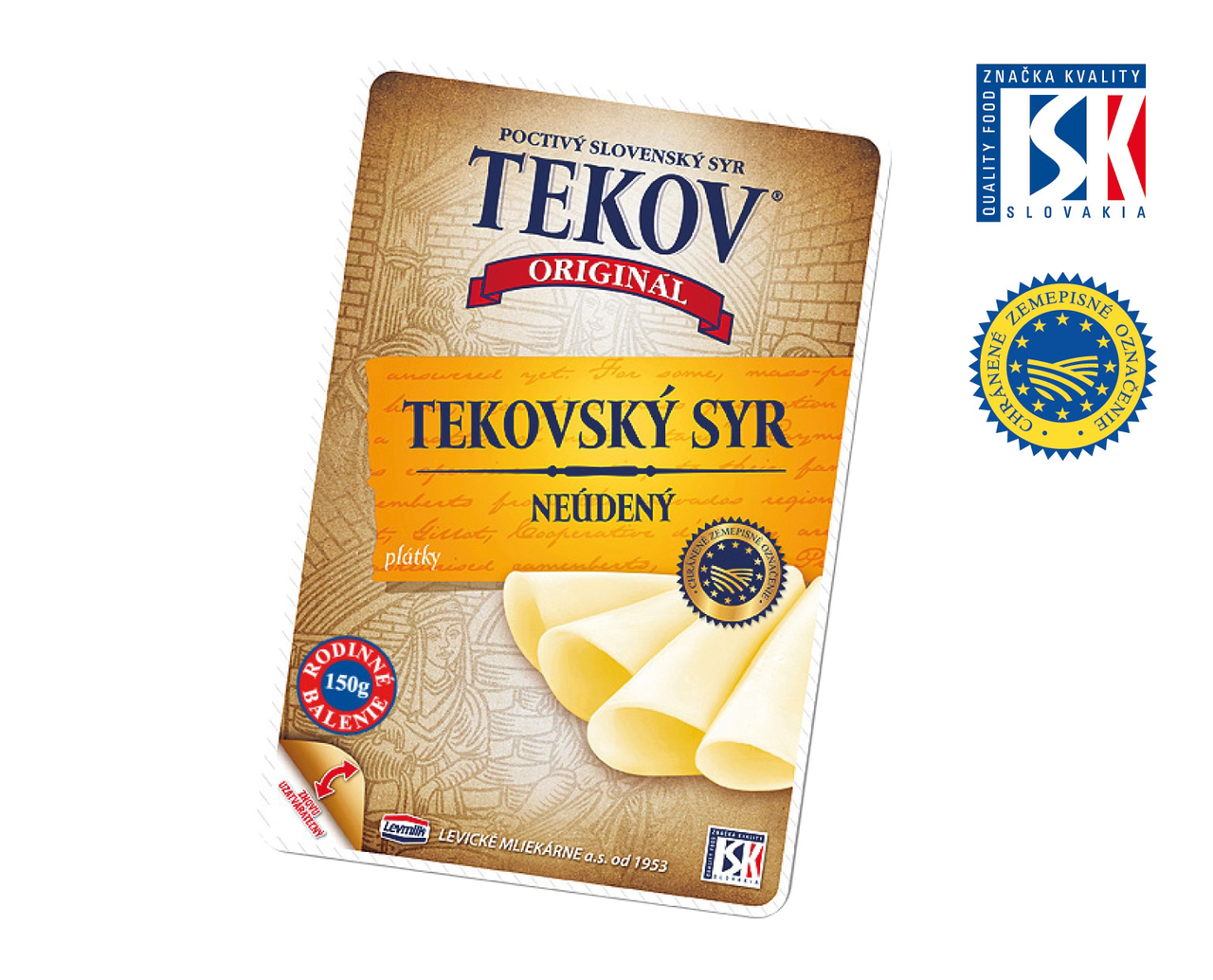 Levmilk Tekovský syr plátky neúdený chlad. 150 g