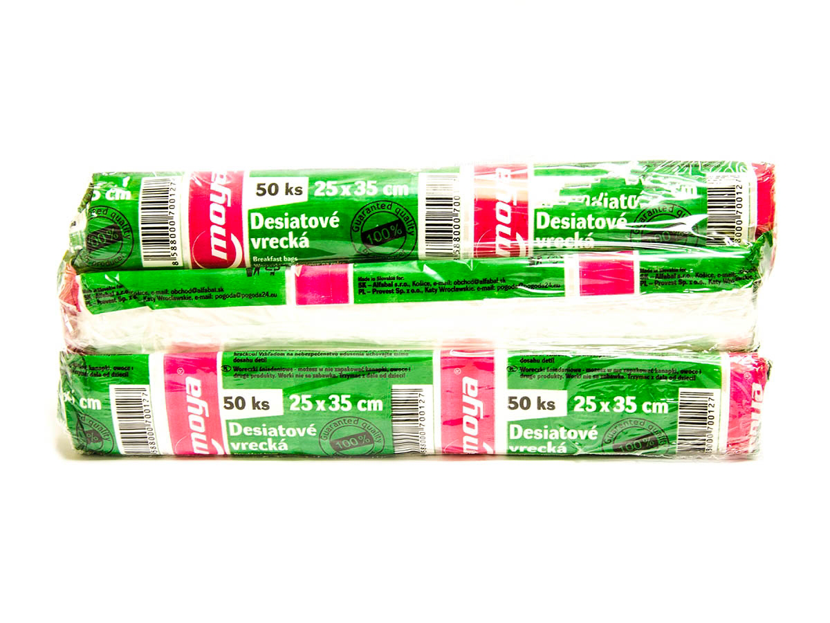 moya Vrecká 25x35 cm 5 x 50 ks