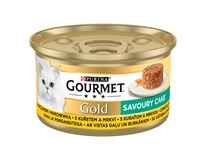 Purina Gourmet Gold Savoury kuracie mäso s mrkvou pre mačky 1x85 g