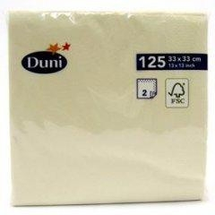 Duni servítky papierové Cream 2-vrstvové 33cm 125 ks