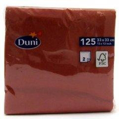 Duni servítky papierové bordo 2-vrstvové 33cm 125 ks