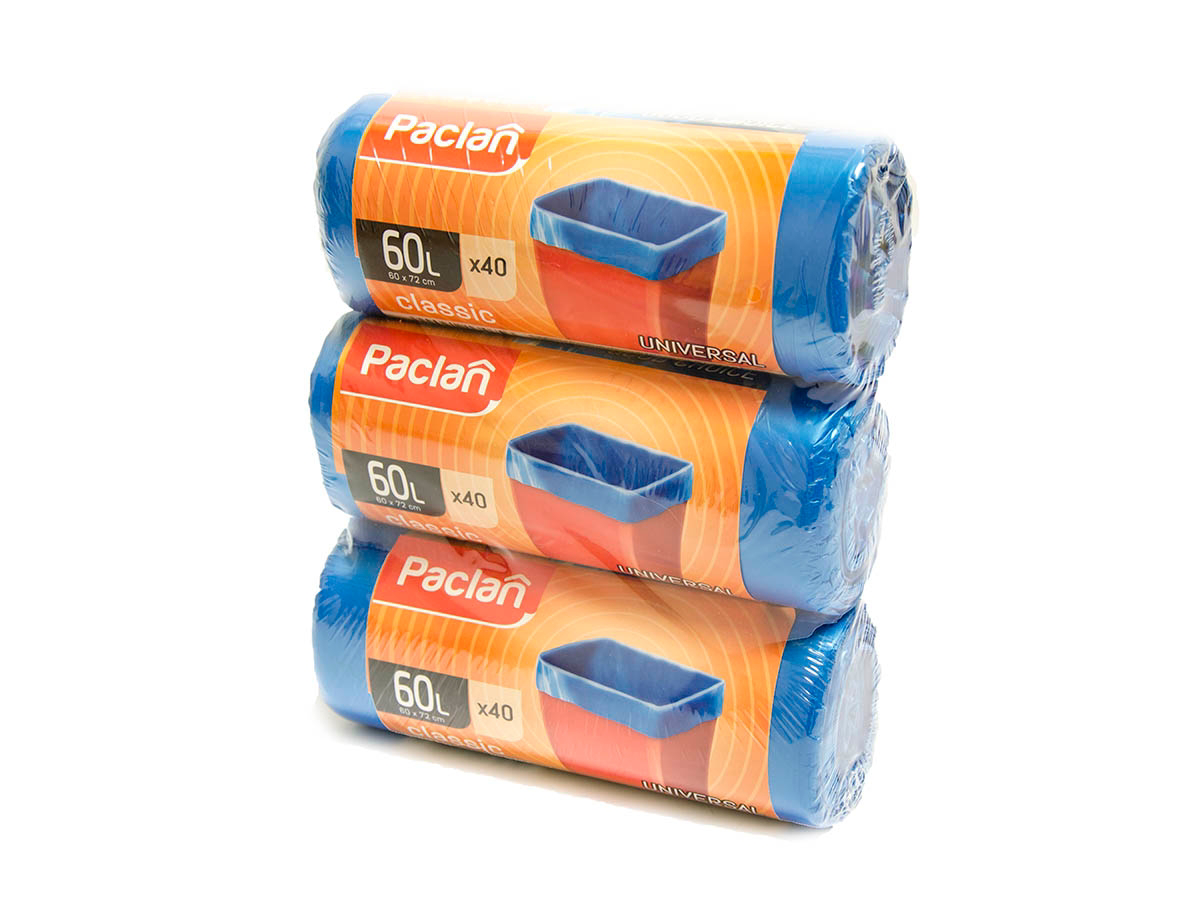 PACLAN Vrecia na odpad 60 l 3 x 40 ks 