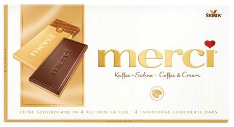 MERCI tabuľková čokoláda kávová 100 g