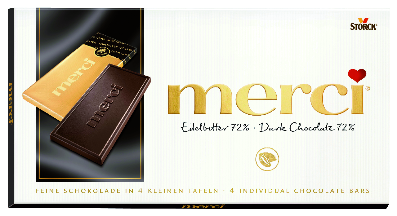 MERCI tabuľková čokoláda extra horká 72% 100 g