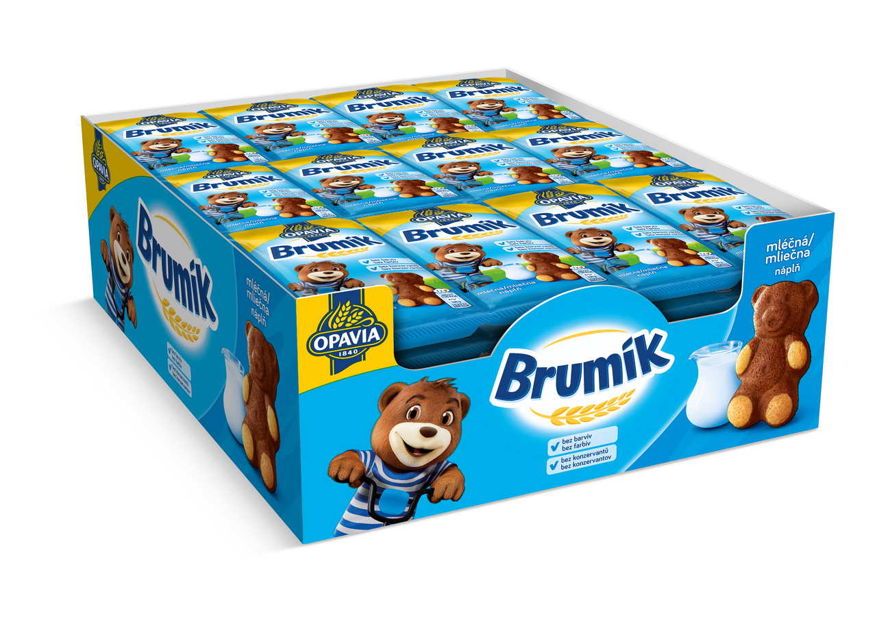 OPAVIA Brumík s mliečnou náplňou 48 x 30 g