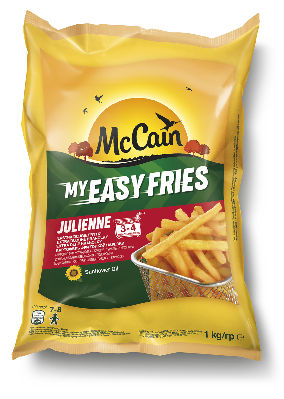 McCain My Fries Julienne hranolky extra dlhé mraz. 1 kg