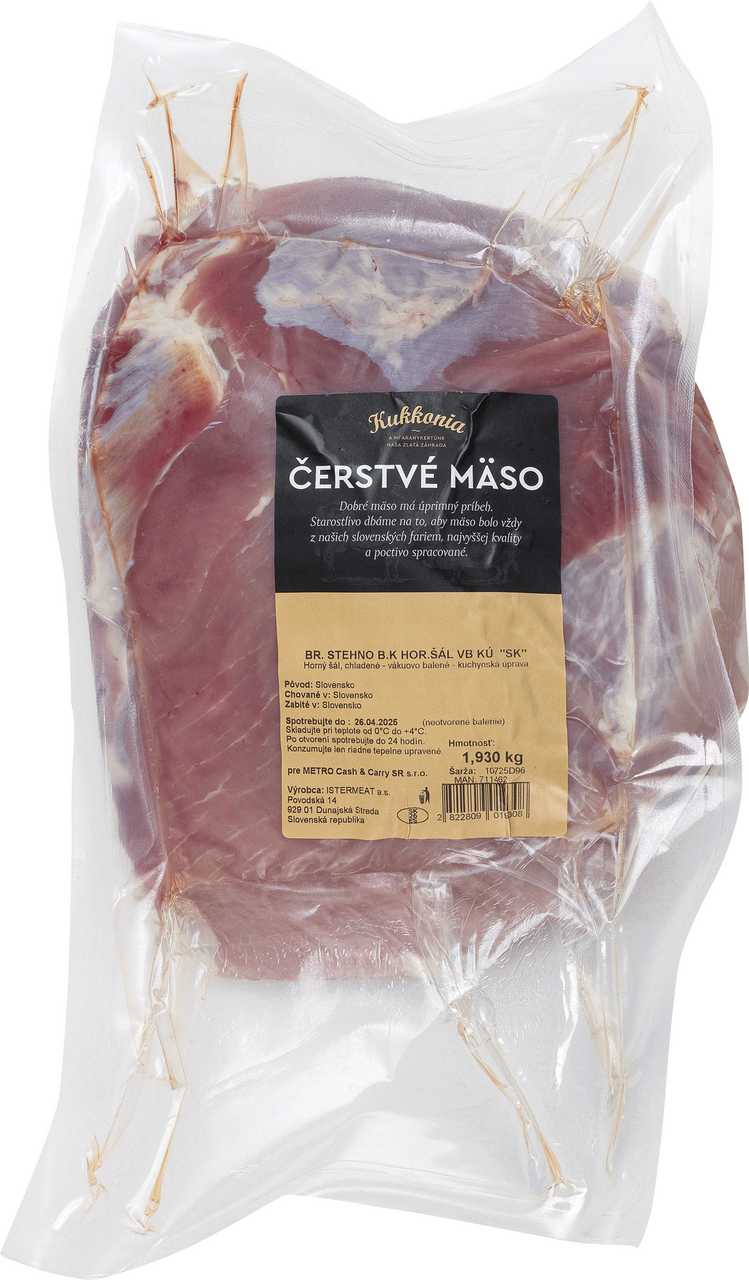 Istermeat Bravčové stehno horný šál bez kosti SK vákuovo bal. chlad. váž. cca 1,5kg