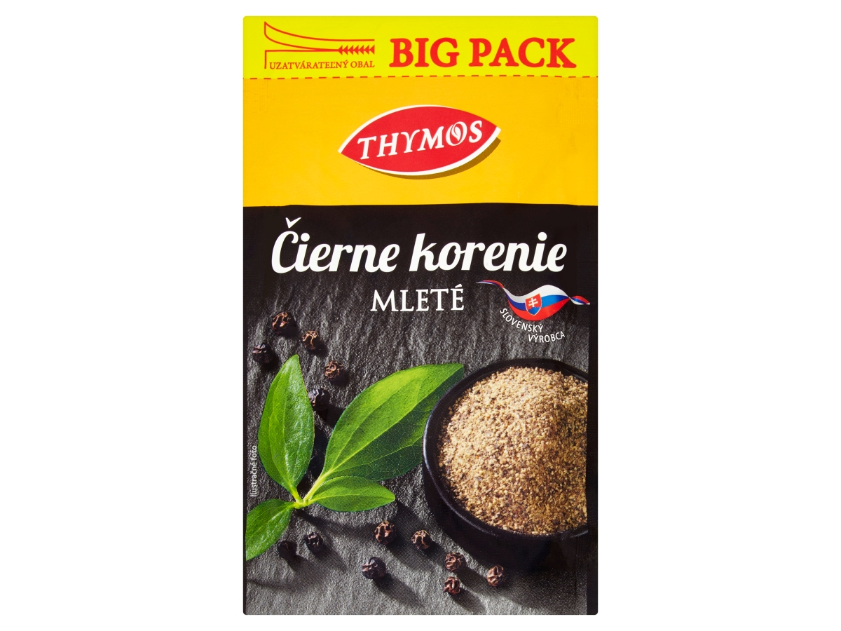 THYMOS Čierne korenie mleté 80 g