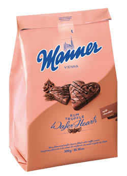 Manner rum hearts wafers 300 g