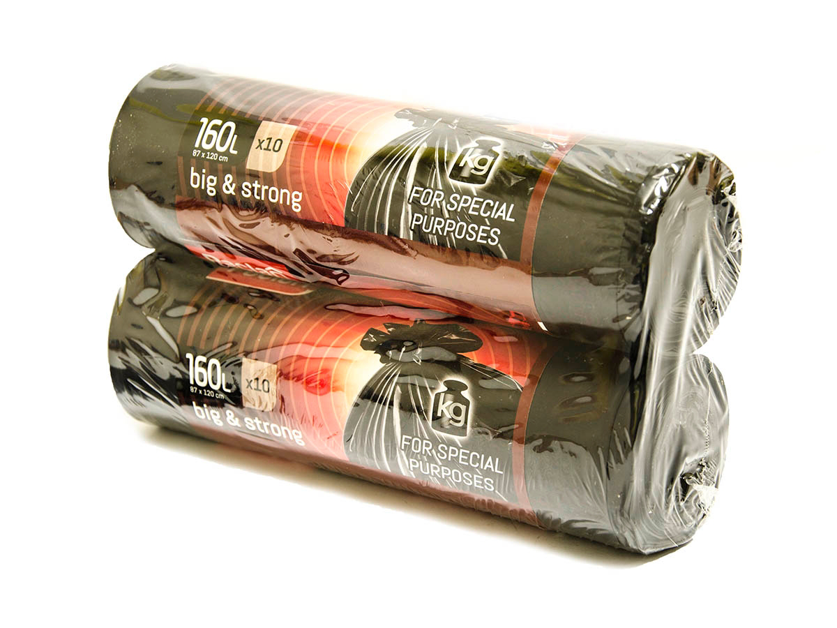 PACLAN big&strong Vrecia na odpad 160 l 2 x 10 ks