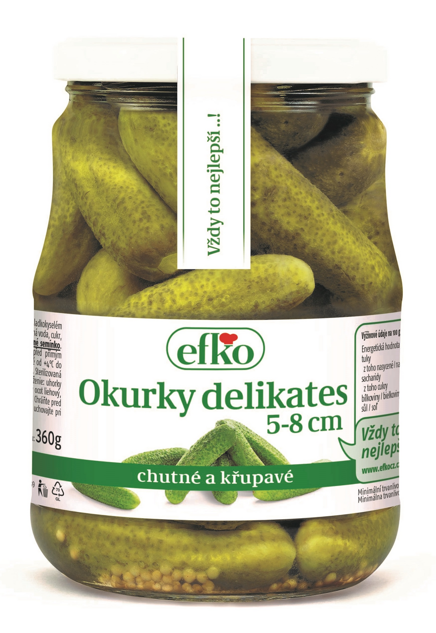 EFKO Uhorky delikates 5 - 8 cm 670 g