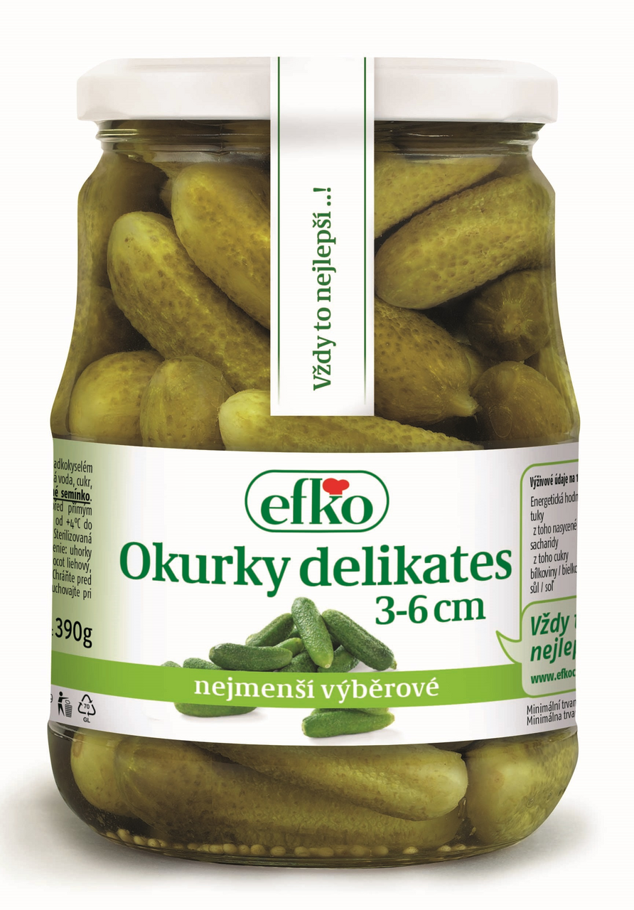 EFKO Uhorky delikates 3 - 6 cm 670 g