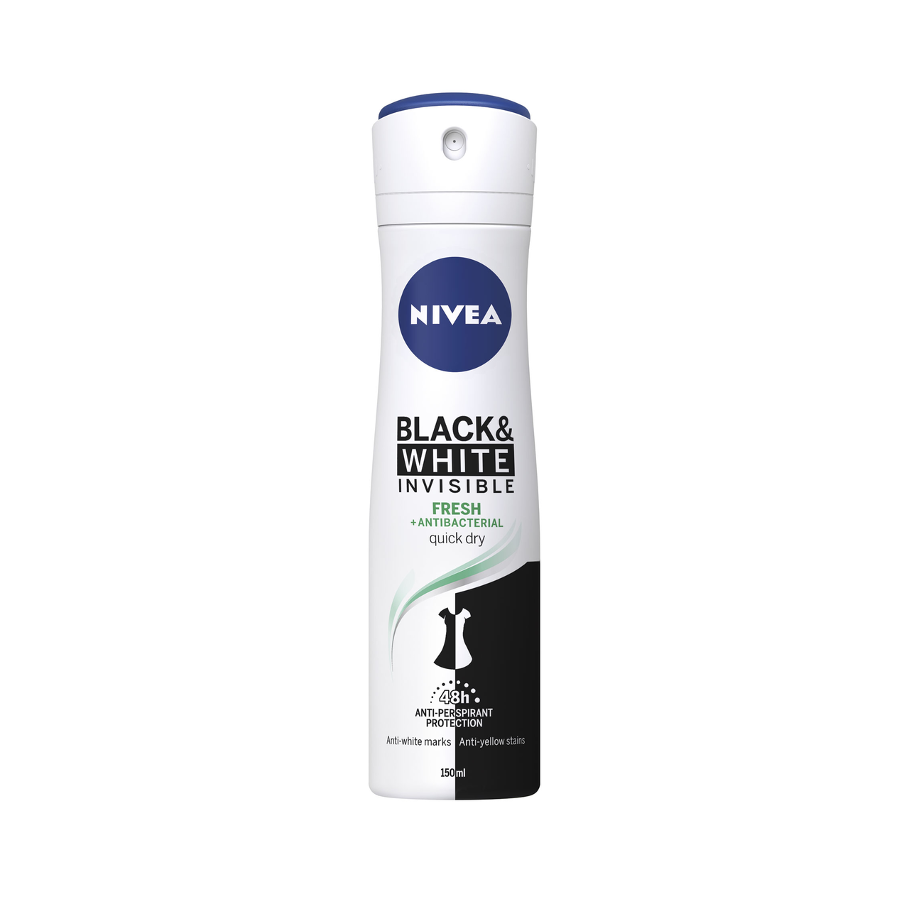 NIVEA Black&White antiperspirant sprej dámsky 150 ml