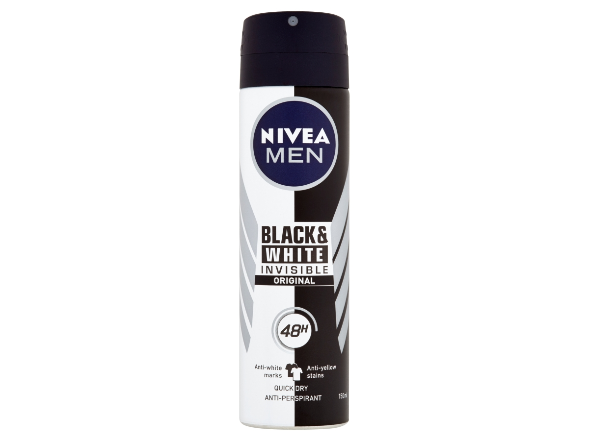 NIVEA Men Black&White Invisible antiperspirant sprej pánsky 150 ml