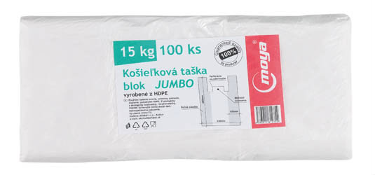 moya Tašky Jumbo košieľkové 15 kg 100 ks blok
