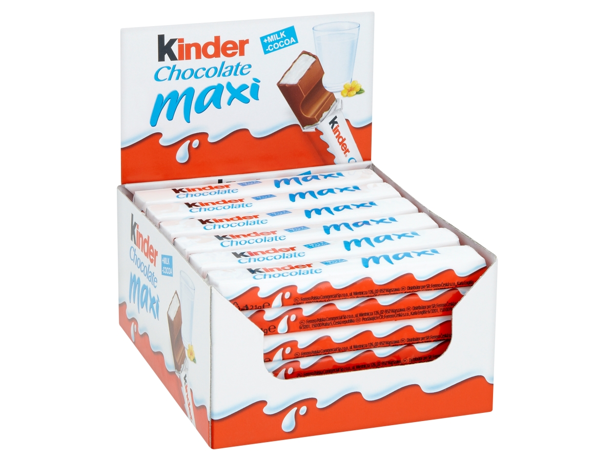 kinder Chocolate maxi T1 tyčinka z mliečnej čokolády 36 x 21 g