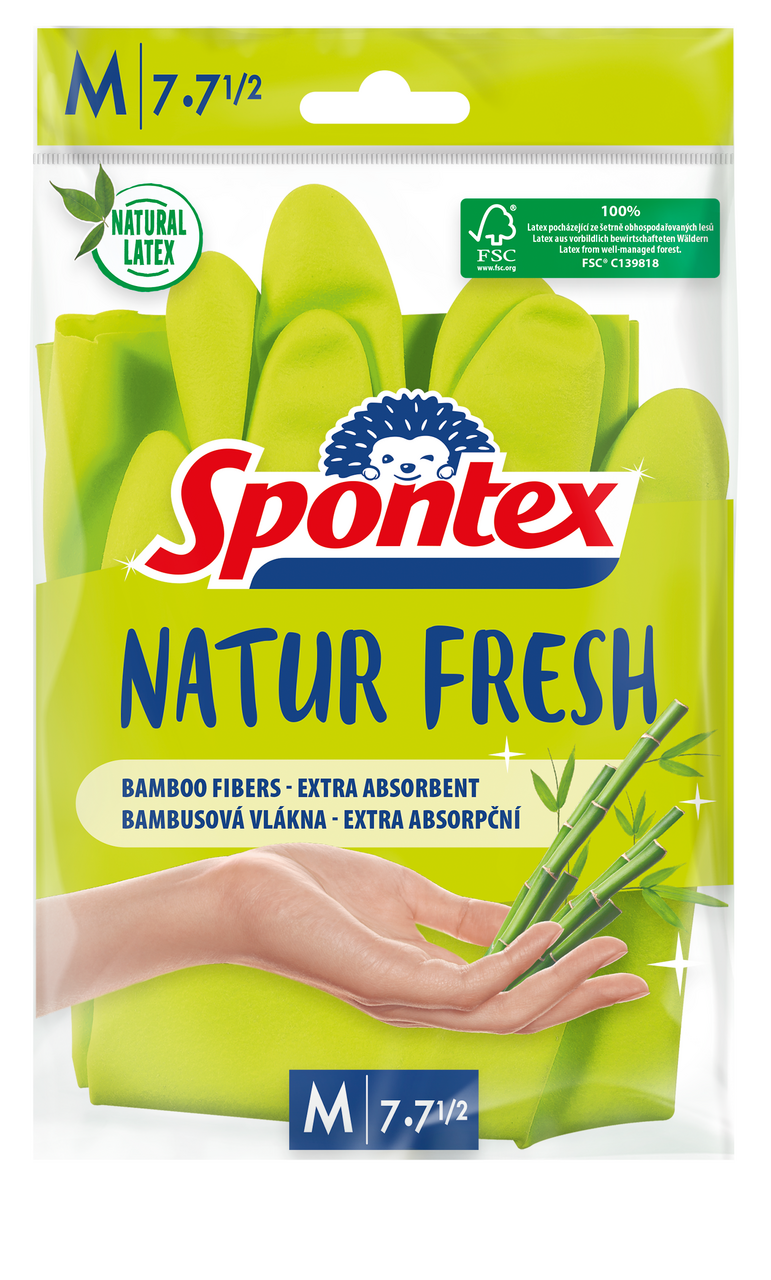 Spontex Rukavice natur fresh M 1 ks