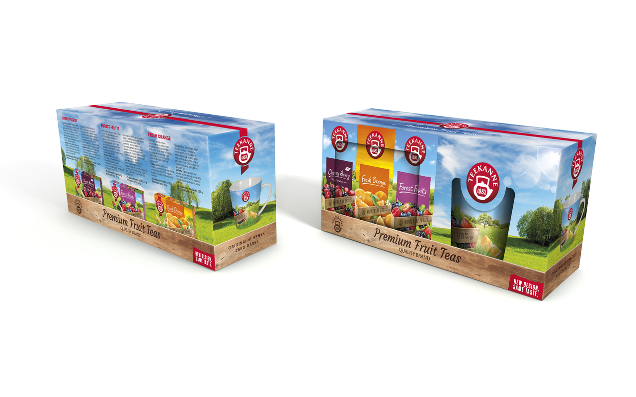 TEEKANNE World of Fruits Premium Ovocný čaj 3 x + hrnček 140 g