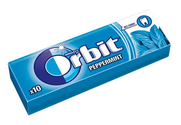 Orbit žuvačky peppermint dražé 30 x 14 g