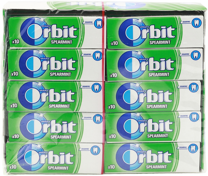 Orbit žuvačky spearmint dražé 30 x 14 g