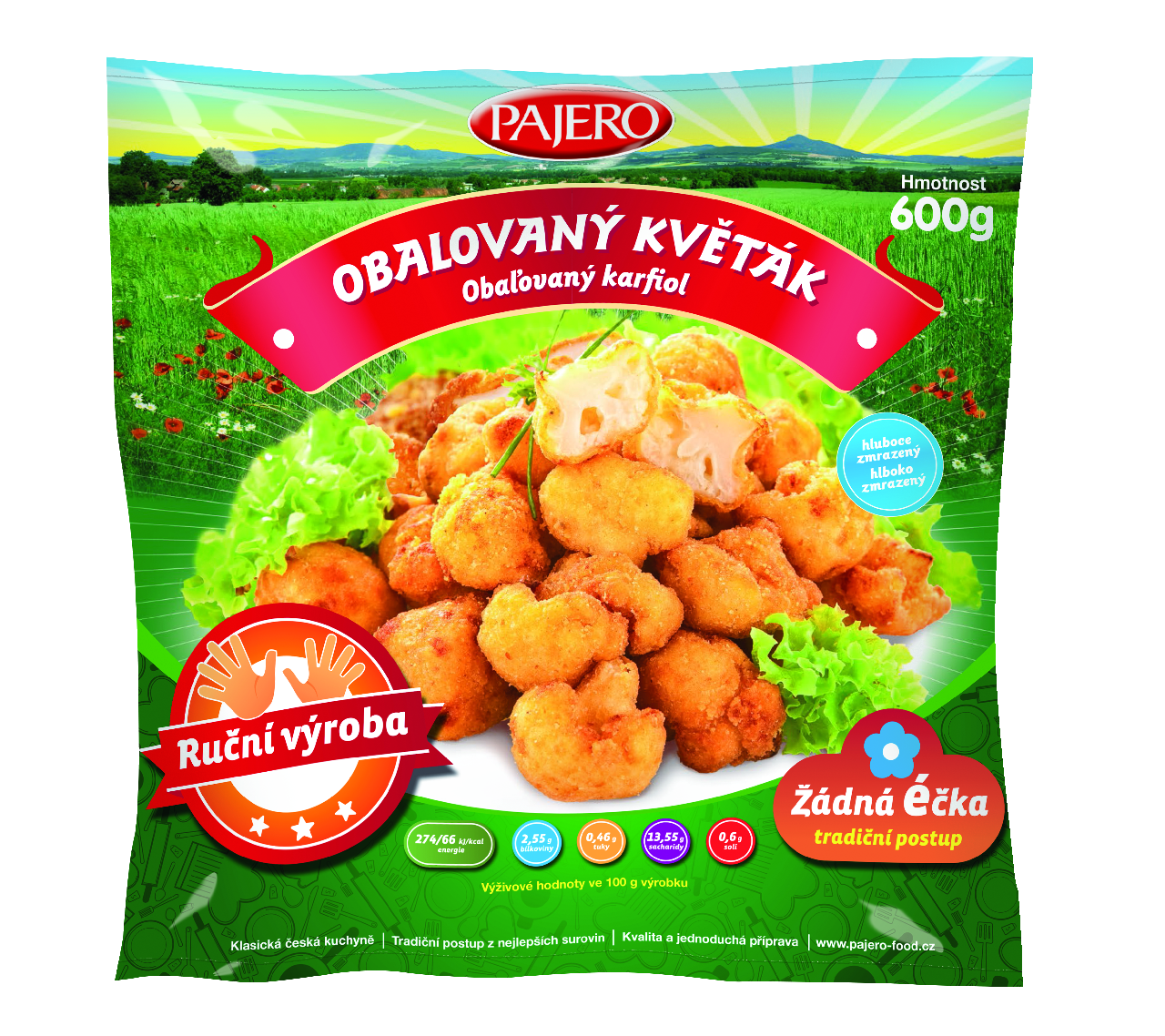 PAJERO Obaľovaný karfiol mraz. 600 g