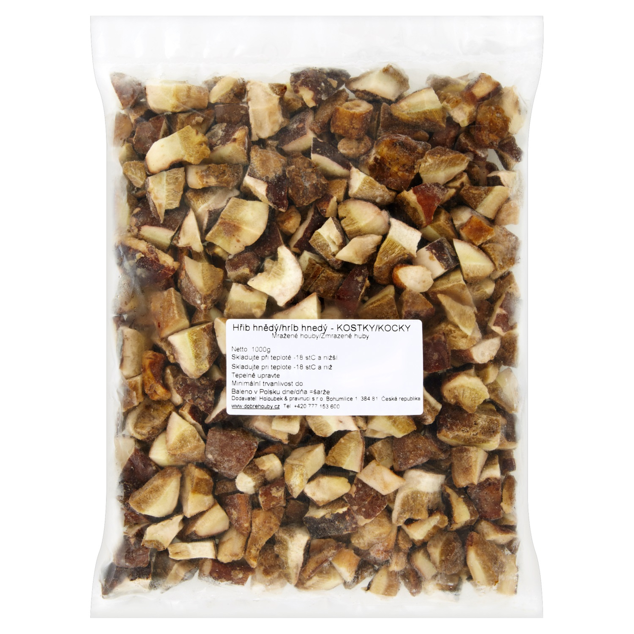 HOLOUBEK A PRAVNUCI Hríb hnedý kocka mraz. 1 kg