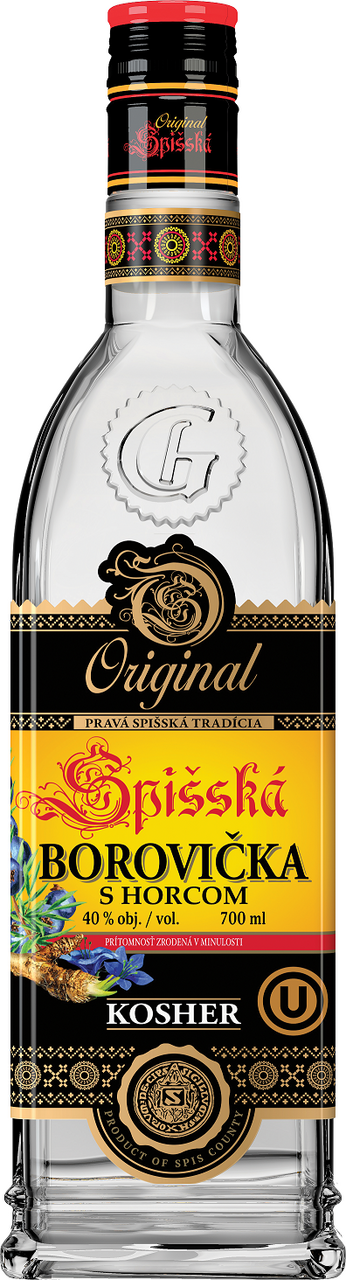 Original Spišská borovička s horcom Kosher 40 % 700 ml