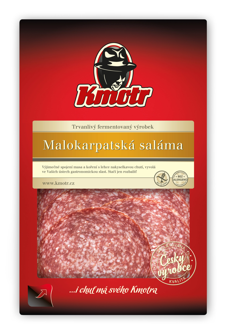 Kmotr Malokarpatská saláma krájaná chlad. 75 g