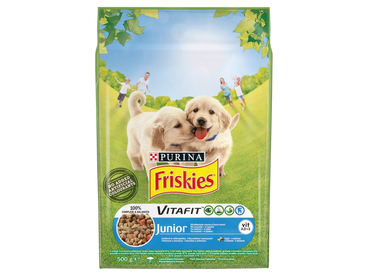 Friskies Junior Granuly s kuracím mäsom a zeleninou 500 g