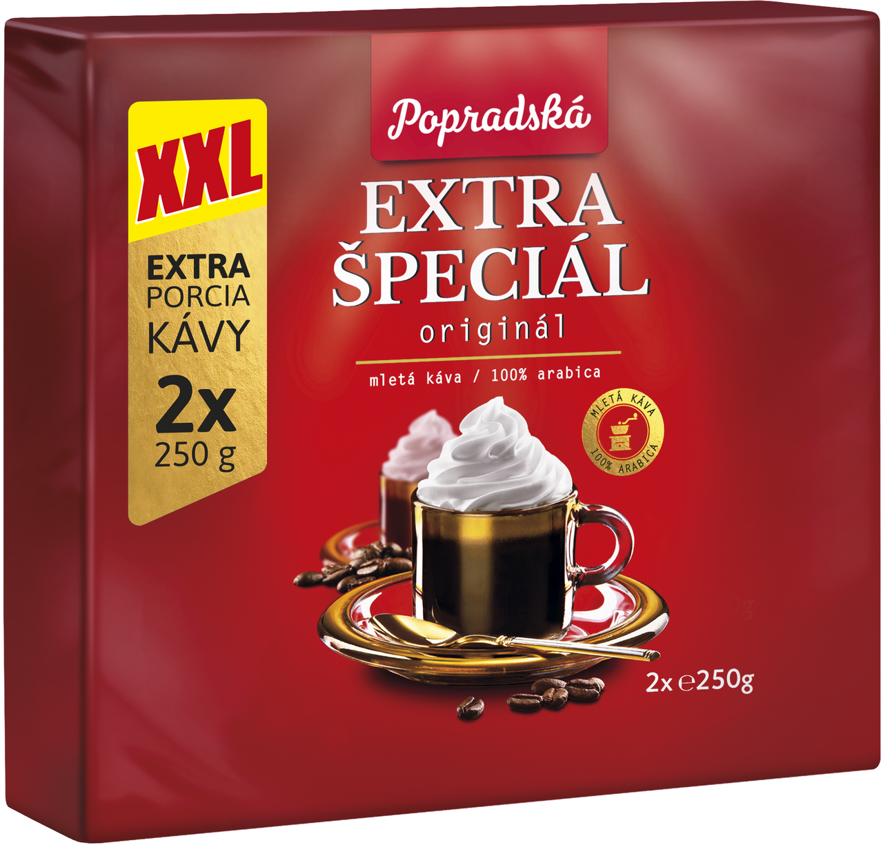 Popradská Extra špeciál káva mletá 2 x 250 g