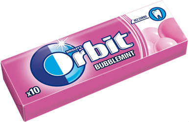 Orbit žuvačky bubblemint dražé 30 x 14 g